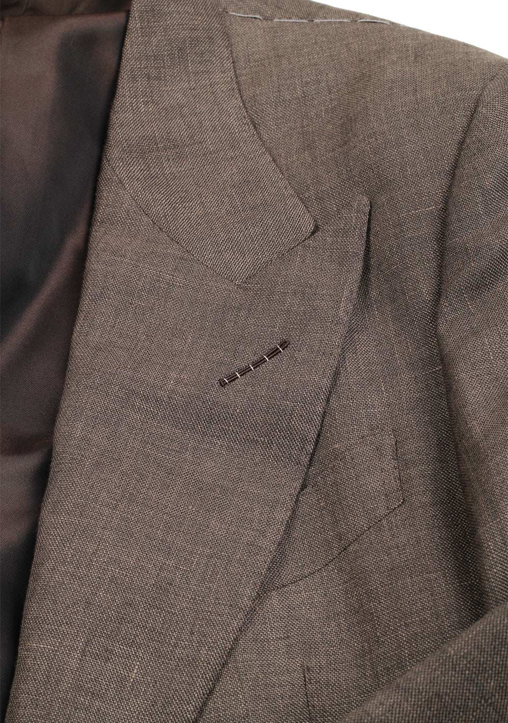 TOM FORD Shelton Brown Suit Size 48 / 38R U.S. In Mohair Wool