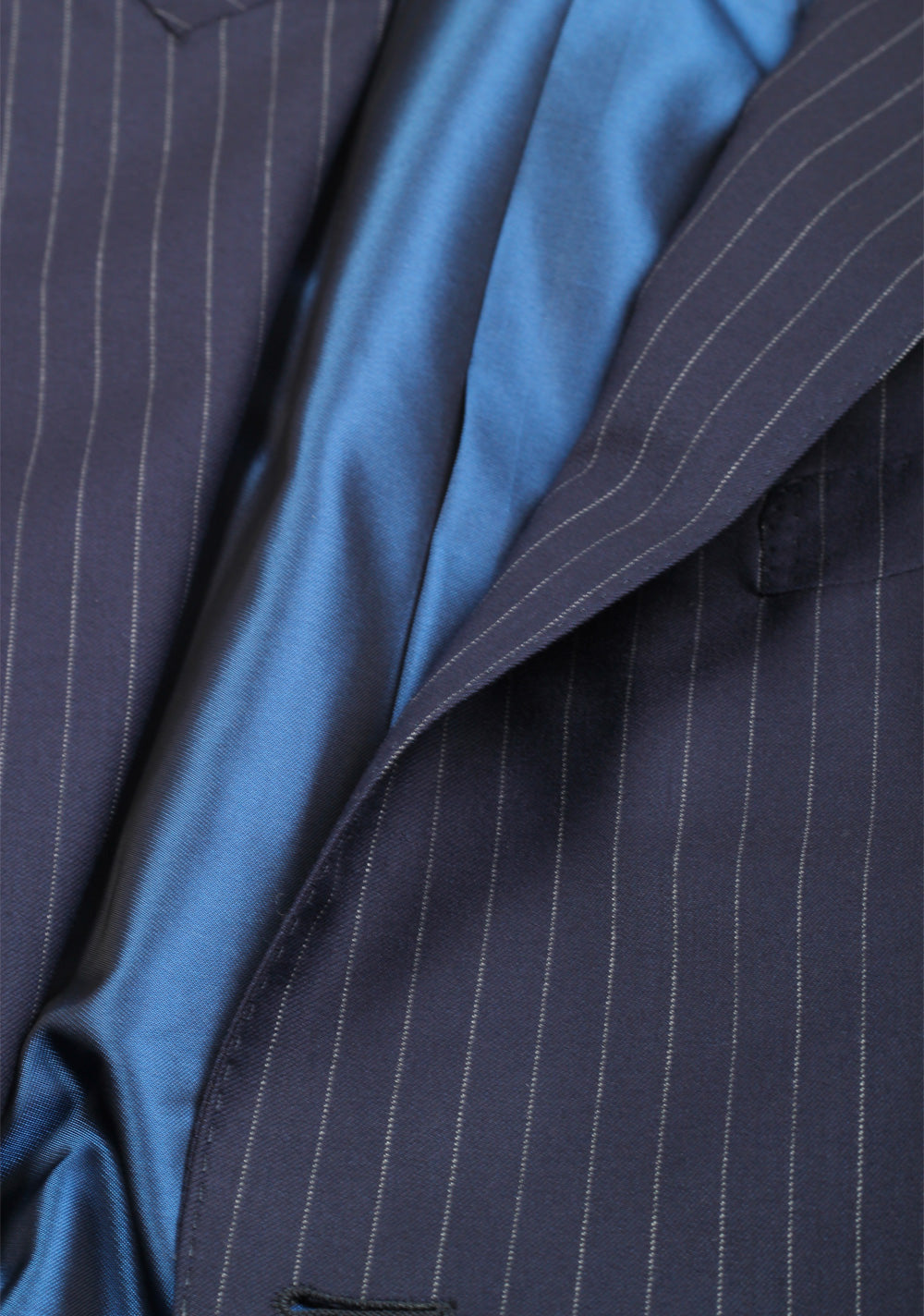 TOM FORD O'Connor Striped Blue Suit Size 48C / 38S U.S. Wool Silk Fit Y