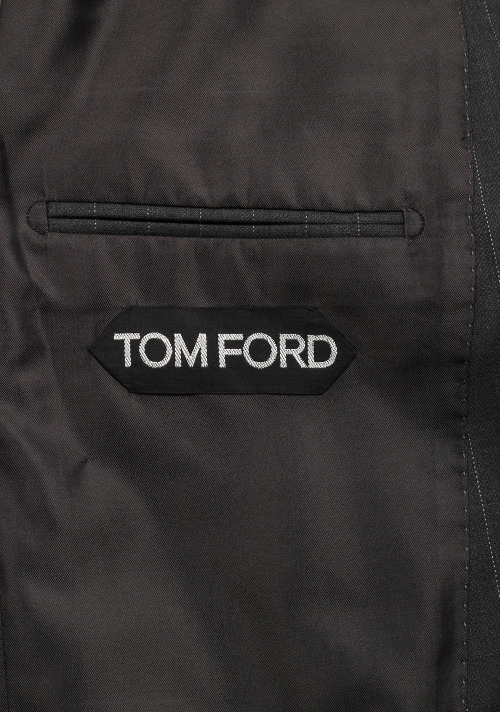 TOM FORD Shelton Striped Gray Suit Size 48 / 38R U.S. In Wool Silk