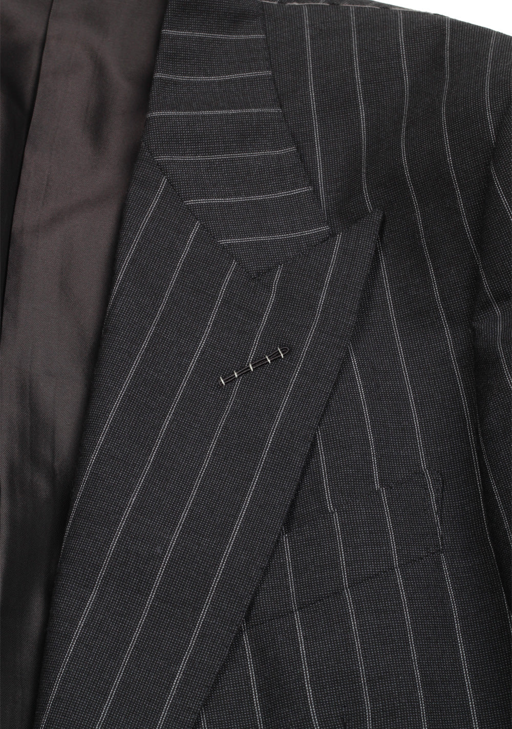 TOM FORD Shelton Striped Gray Suit Size 48 / 38R U.S. In Wool