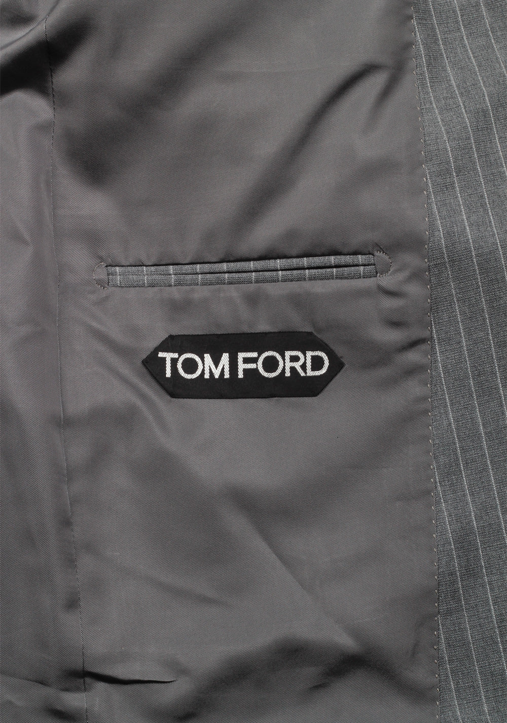 TOM FORD Shelton Striped Gray Suit Size 48 / 38R U.S. In Wool