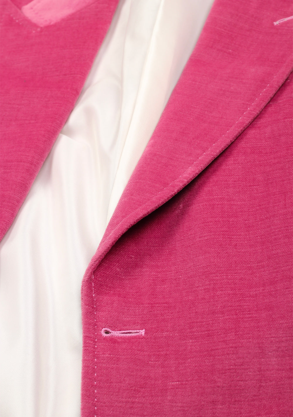 TOM FORD Shelton Pink Velvet Suit Size 48 / 38R U.S. In Cotton Linen