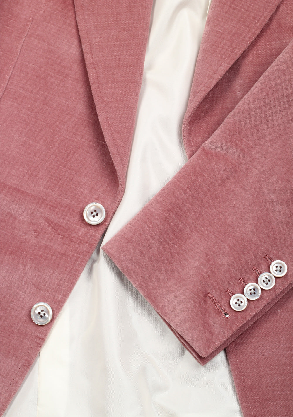 TOM FORD Shelton Pink Velvet Suit Size 48 / 38R U.S. In Cotton Linen