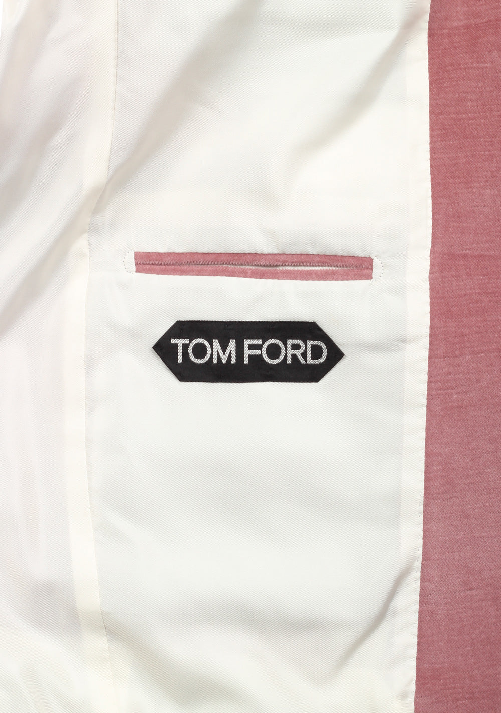 TOM FORD Shelton Pink Velvet Suit Size 48 / 38R U.S. In Cotton Linen