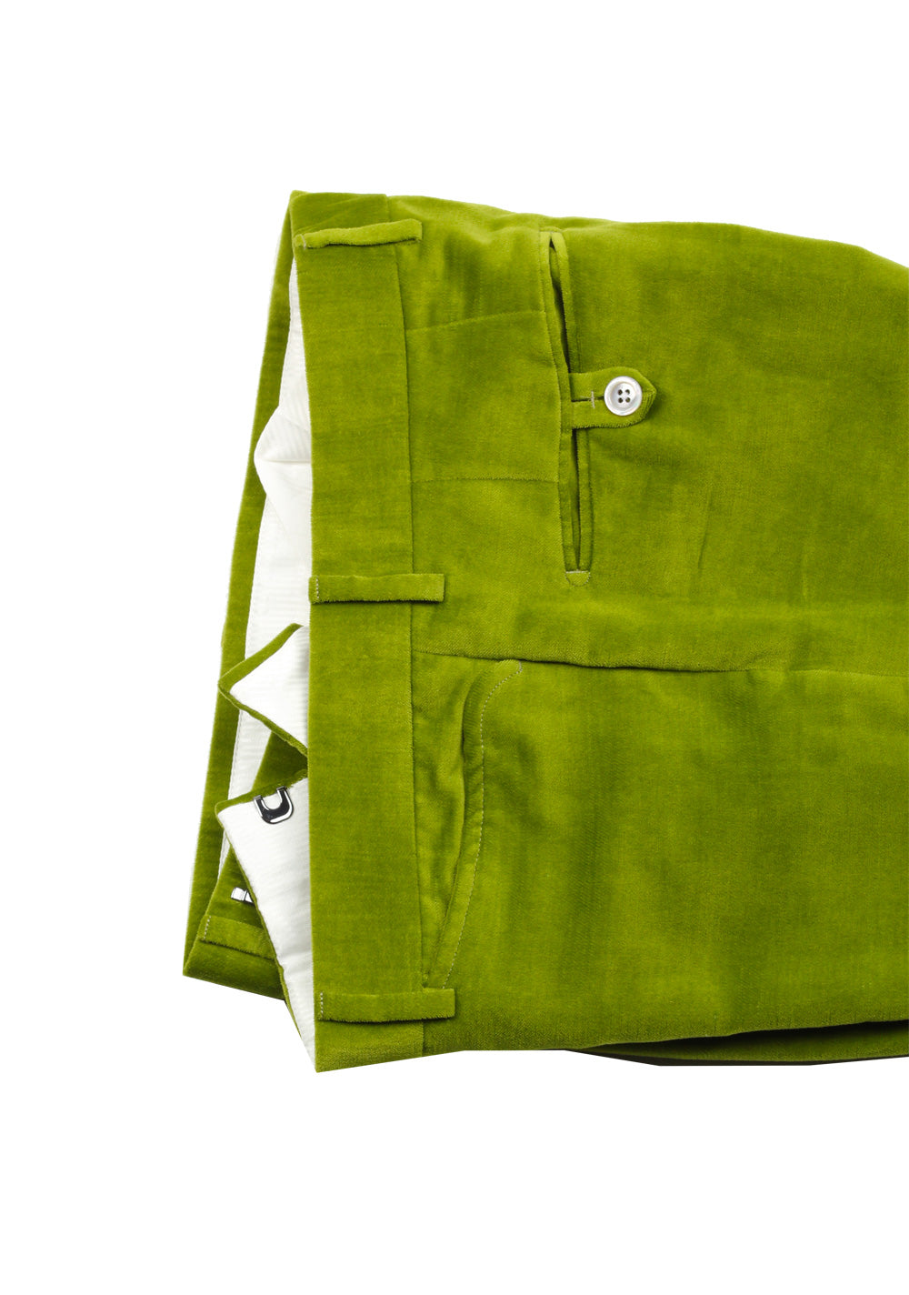 TOM FORD Shelton Green Velvet Suit Size 48 / 38R U.S. In Cotton Linen