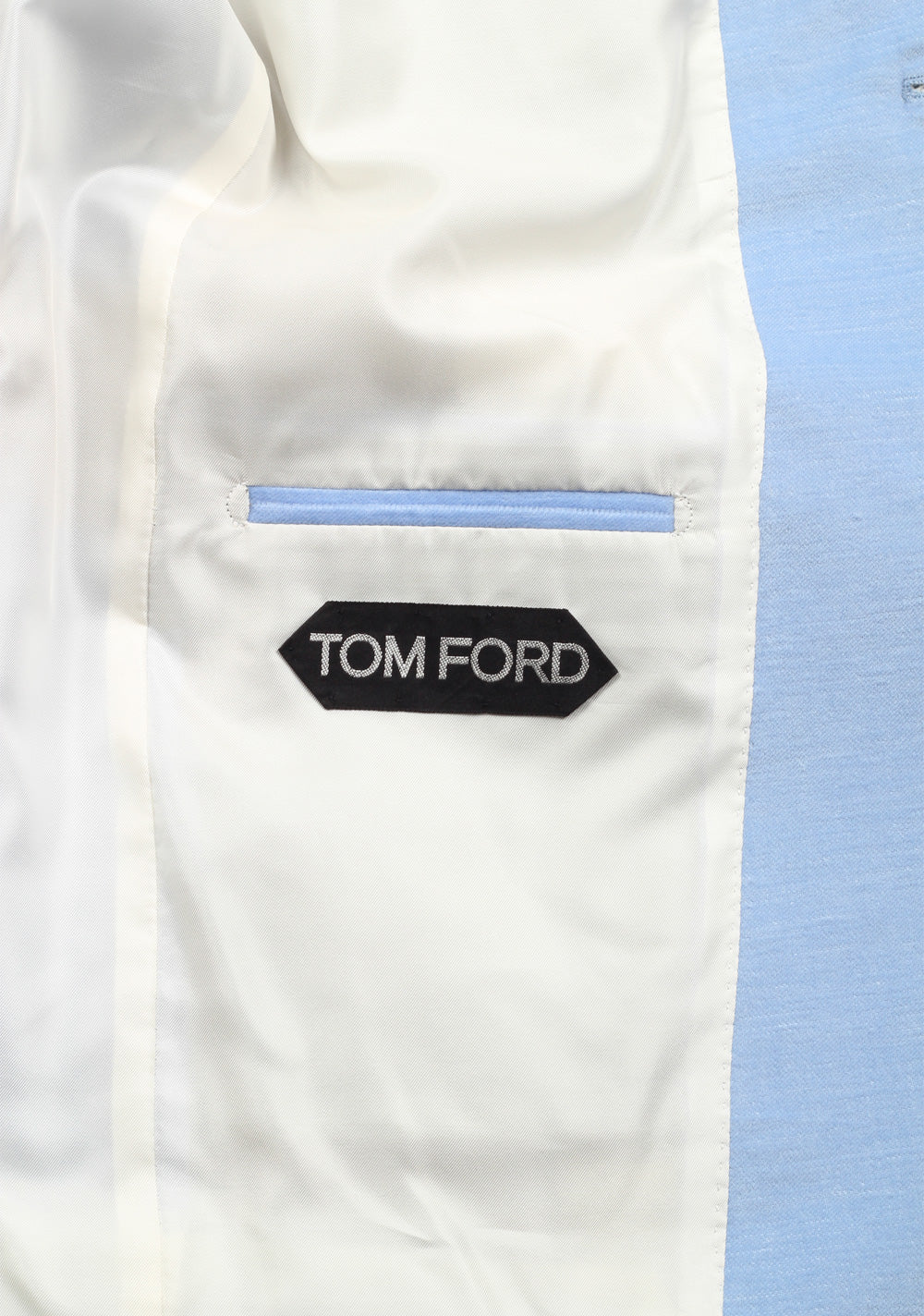 TOM FORD Shelton Blue Velvet Suit Size 48 / 38R U.S. In Cotton Linen