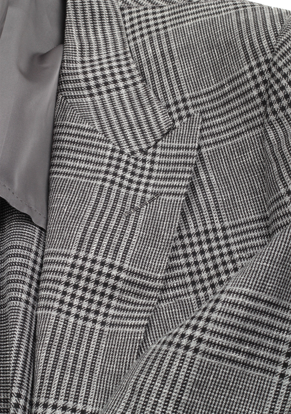 TOM FORD Shelton Checked Gray Suit Size 50 / 40R U.S. In Wool Linen Silk