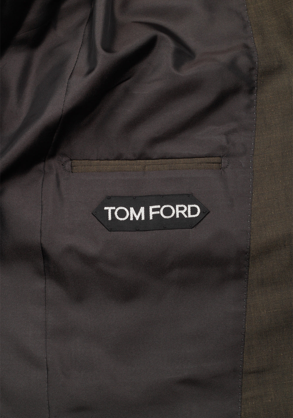 TOM FORD Shelton Green Suit Size 50 / 40R U.S. In Linen Silk