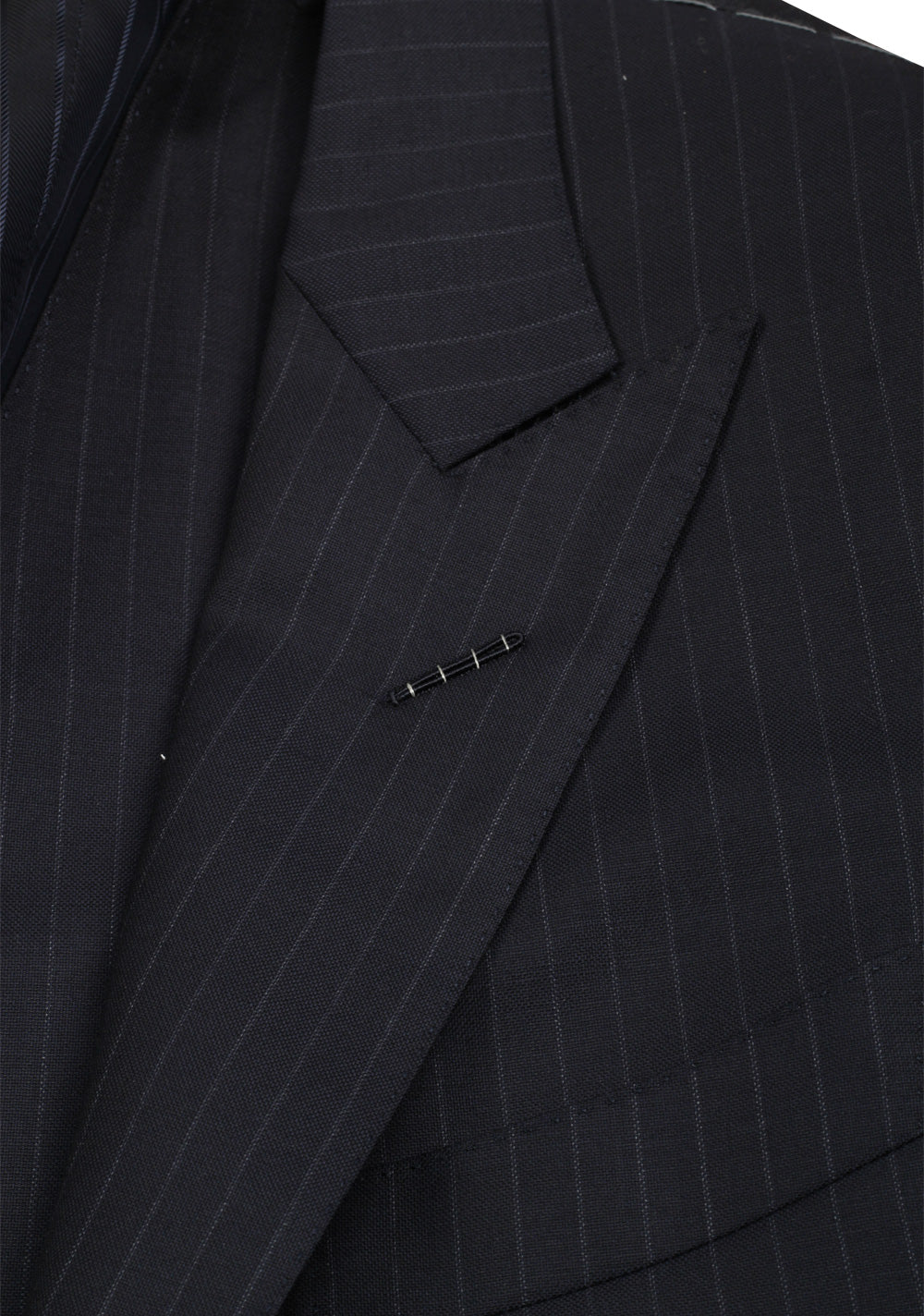 TOM FORD O'Connor Striped Blue 3 Piece Suit Size 50C / 40S U.S. Wool Fit Y