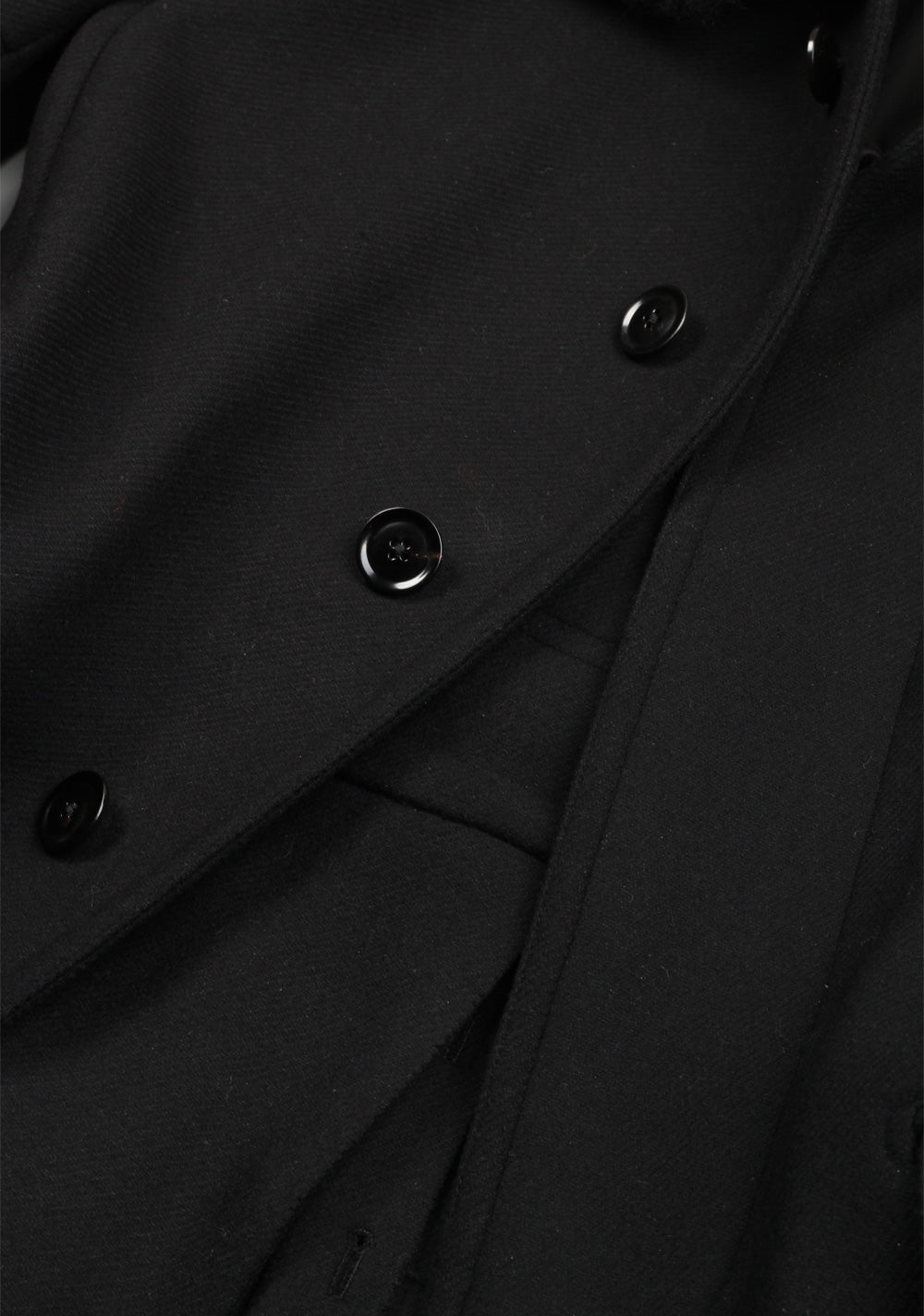 TOM FORD Shearling Trimmed Black Over Coat Size 48 / 38R U.S. Outerwear