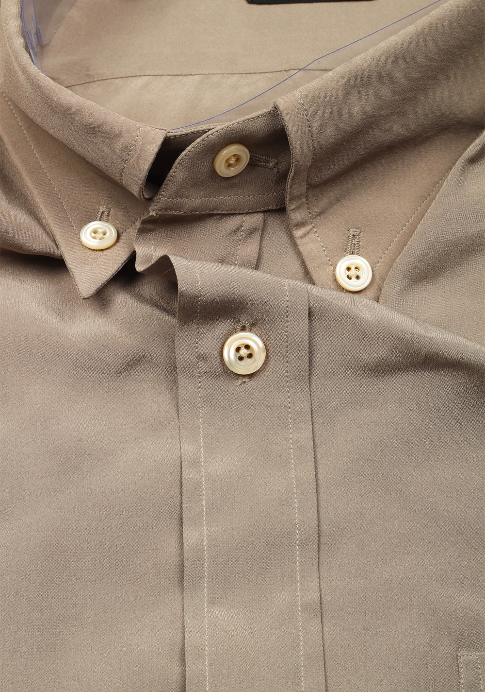 TOM FORD Solid Brown Button Down Casual Shirt Size 40 / 15,75 U.S. In Silk