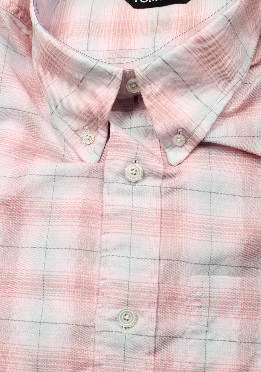 TOM FORD Checked White Pink Casual Button Down Shirt Size 40 / 15,75 U.S.