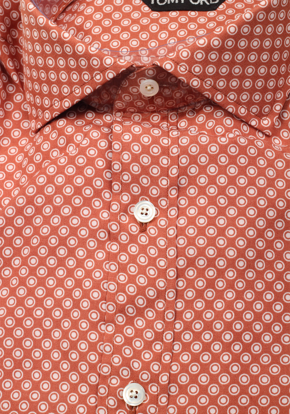 TOM FORD Patterned White Blue Dress Shirt Size 40 / 15,75 U.S.