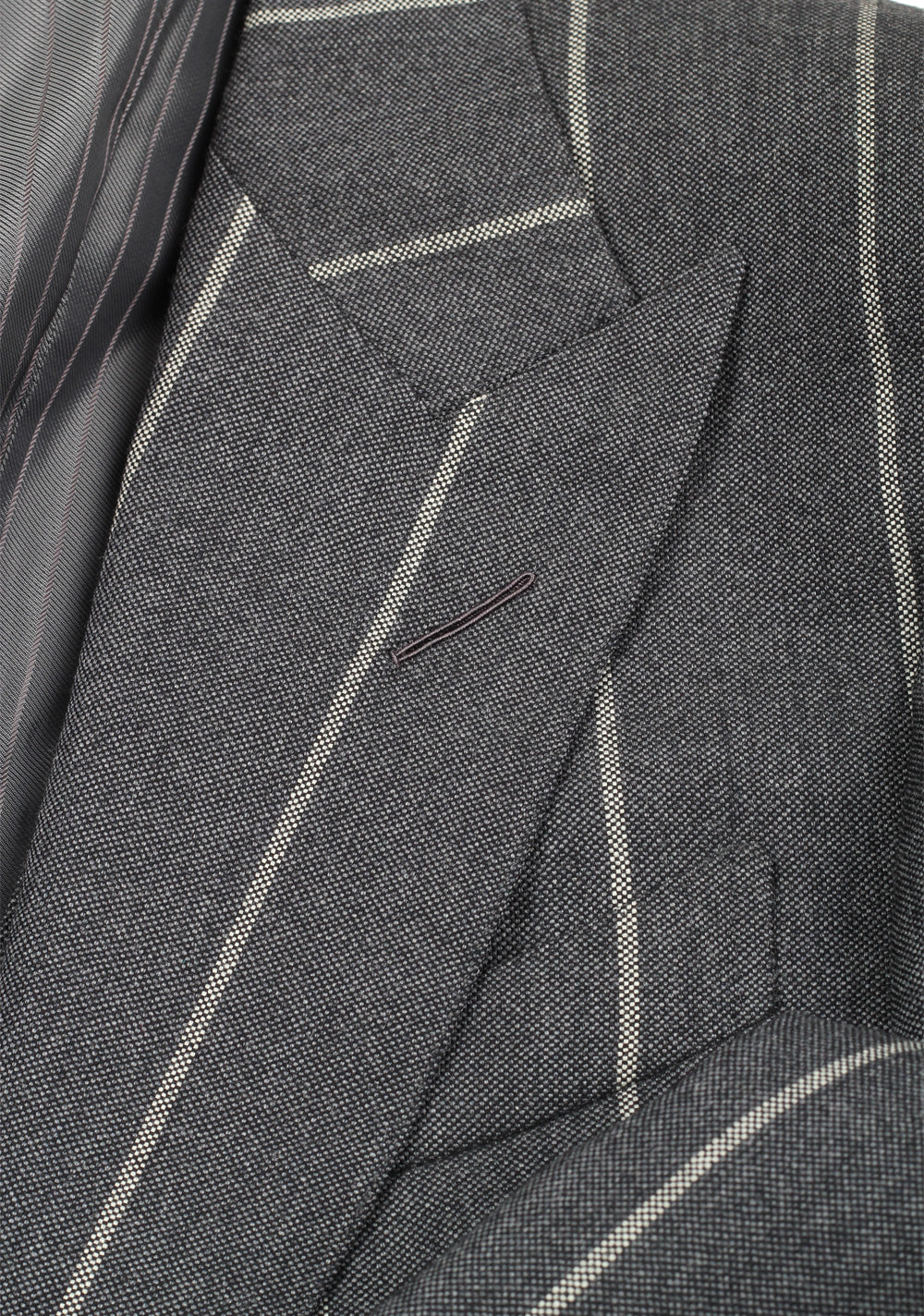 TOM FORD Spencer Striped Gray 3 Piece Suit Size 48 / 38R U.S. Wool Fit D