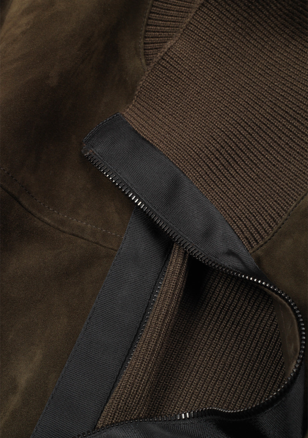 TOM FORD Brown Suede Zipper Cardigan Size 52 / 42R U.S. In Wool