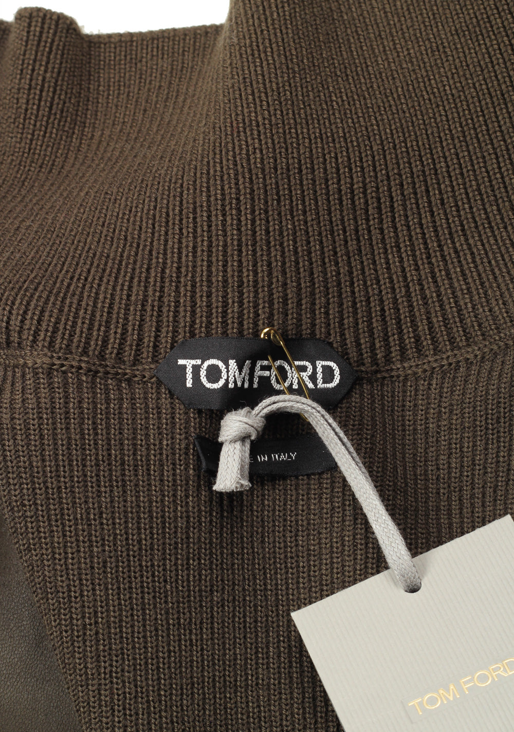TOM FORD Brown Suede Zipper Cardigan Size 52 / 42R U.S. In Wool