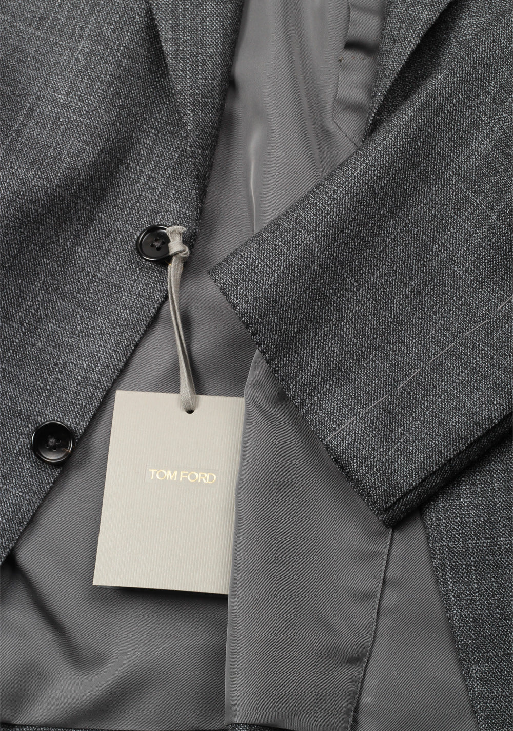 TOM FORD Shelton Gray Suit Size 50 / 40R U.S. In Wool Silk