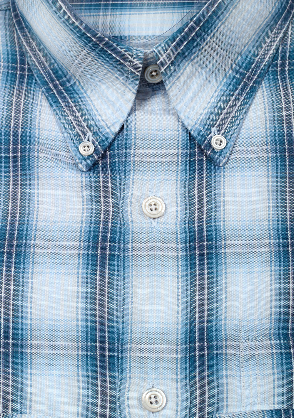TOM FORD Checked Blue Button Down Casual Shirt Size 39 / 15,5 U.S.