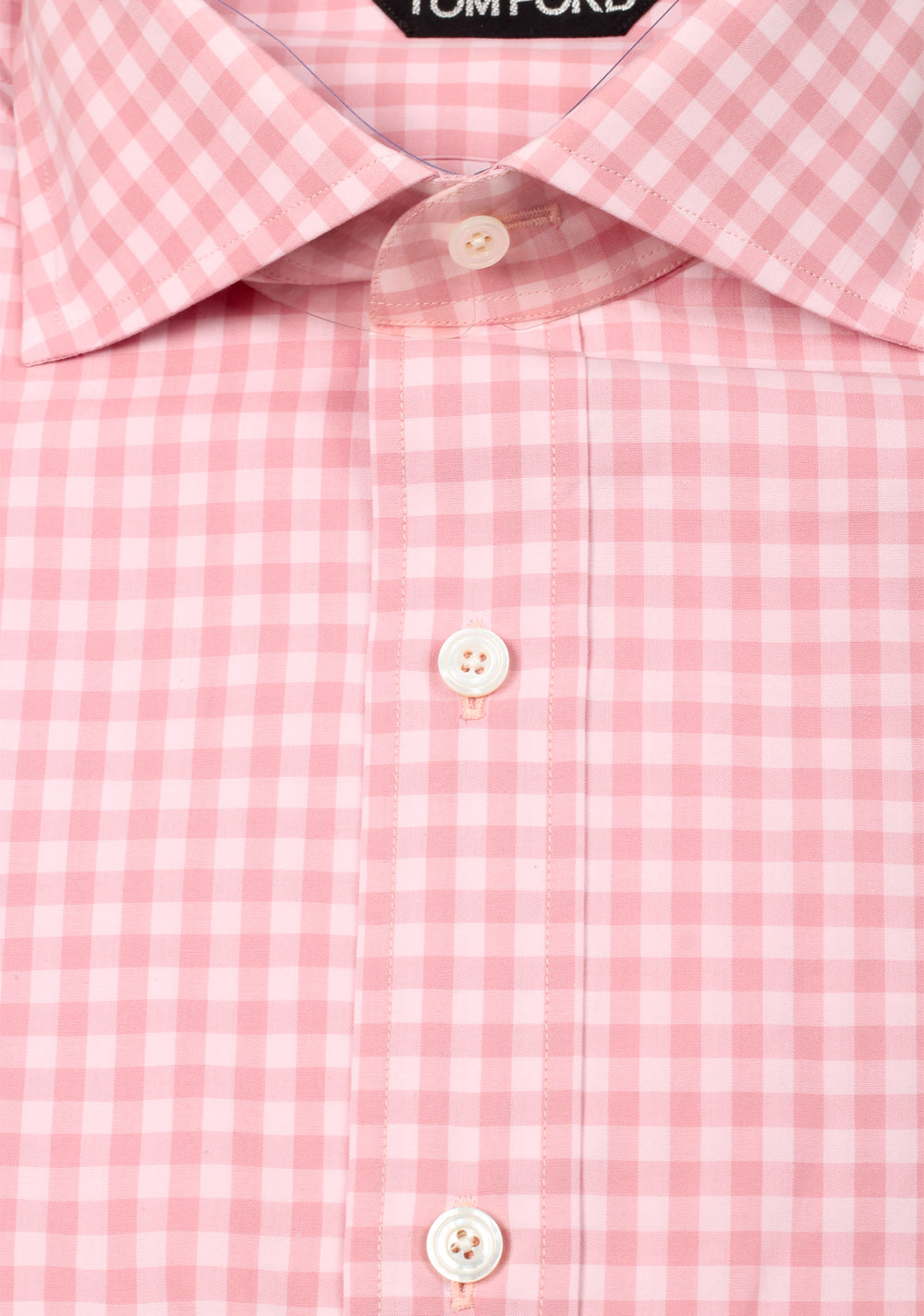 TOM FORD Checked White Pink Dress Shirt Size 40 / 15,75 U.S.