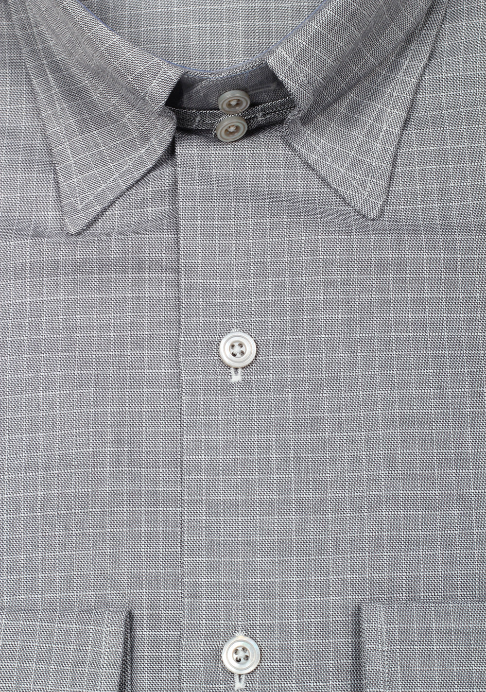 TOM FORD Checked Gray High Collar Dress Shirt Size 40 / 15,75 U.S.