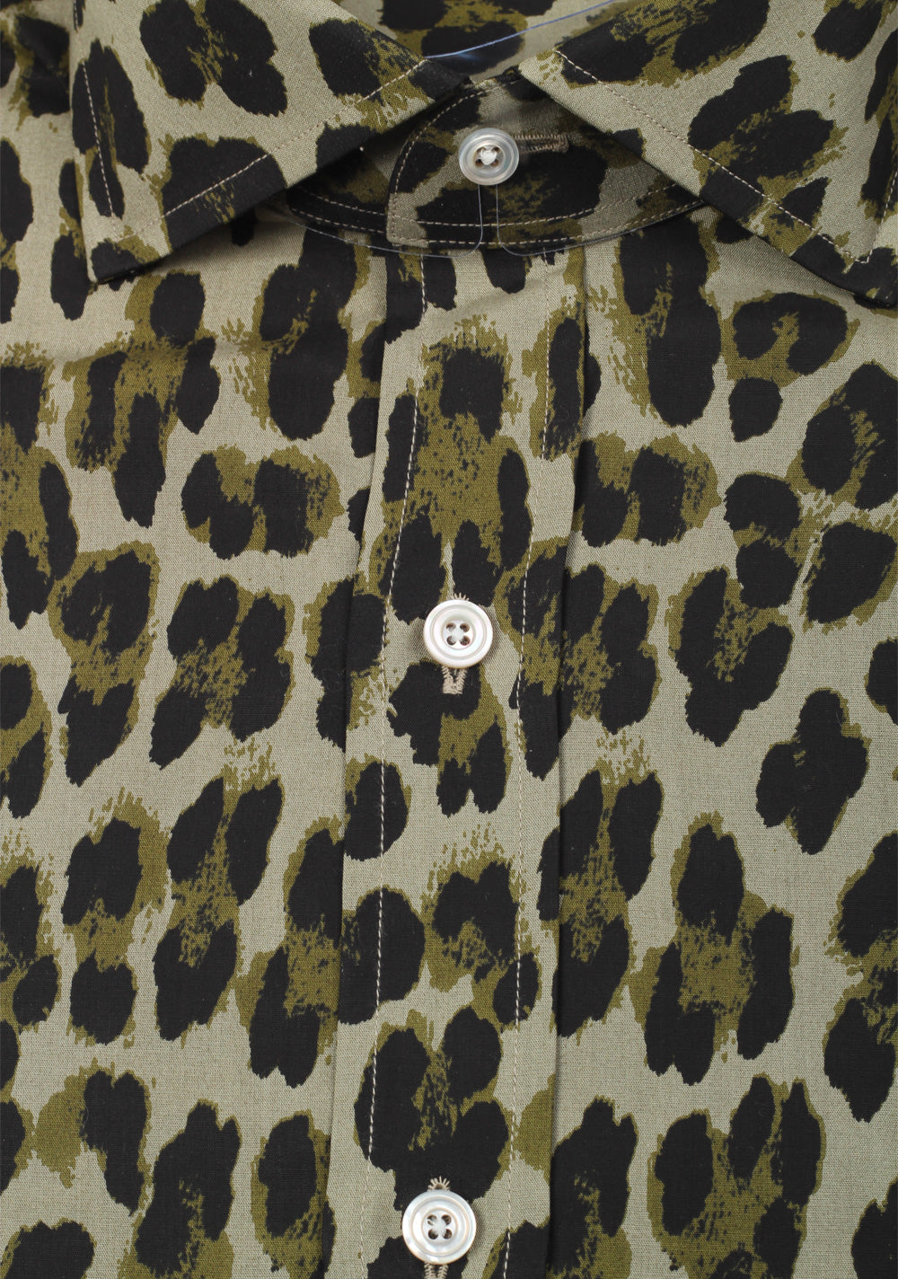 TOM FORD Green Leopard Dress Shirt Size 40 / 15,75 U.S.