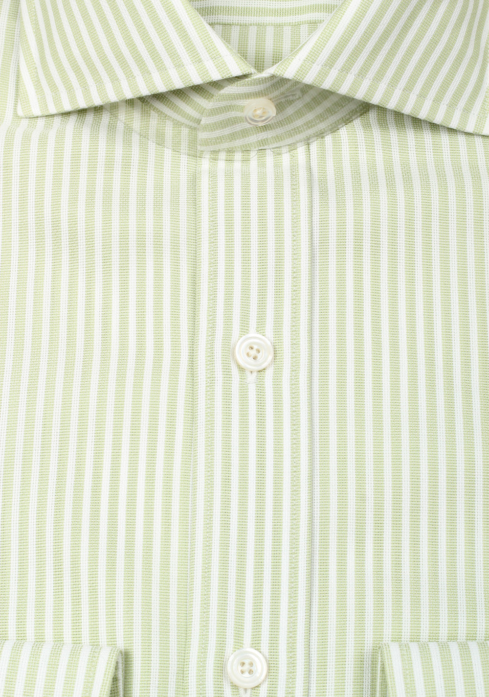 TOM FORD Striped White Green Dress Shirt Size 40 / 15,75 U.S.