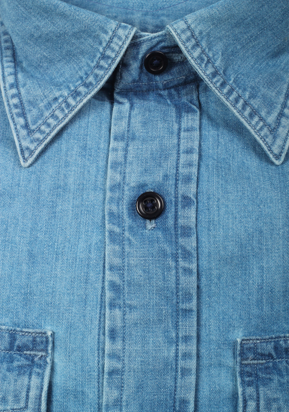 TOM FORD Solid Blue Denim Western Casual Shirt Size 40 / 15,75 U.S.