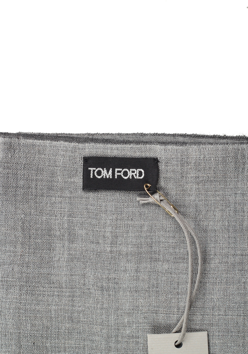 Tom Ford Gray Cashmere Silk Signature Scarf 75" / 24"