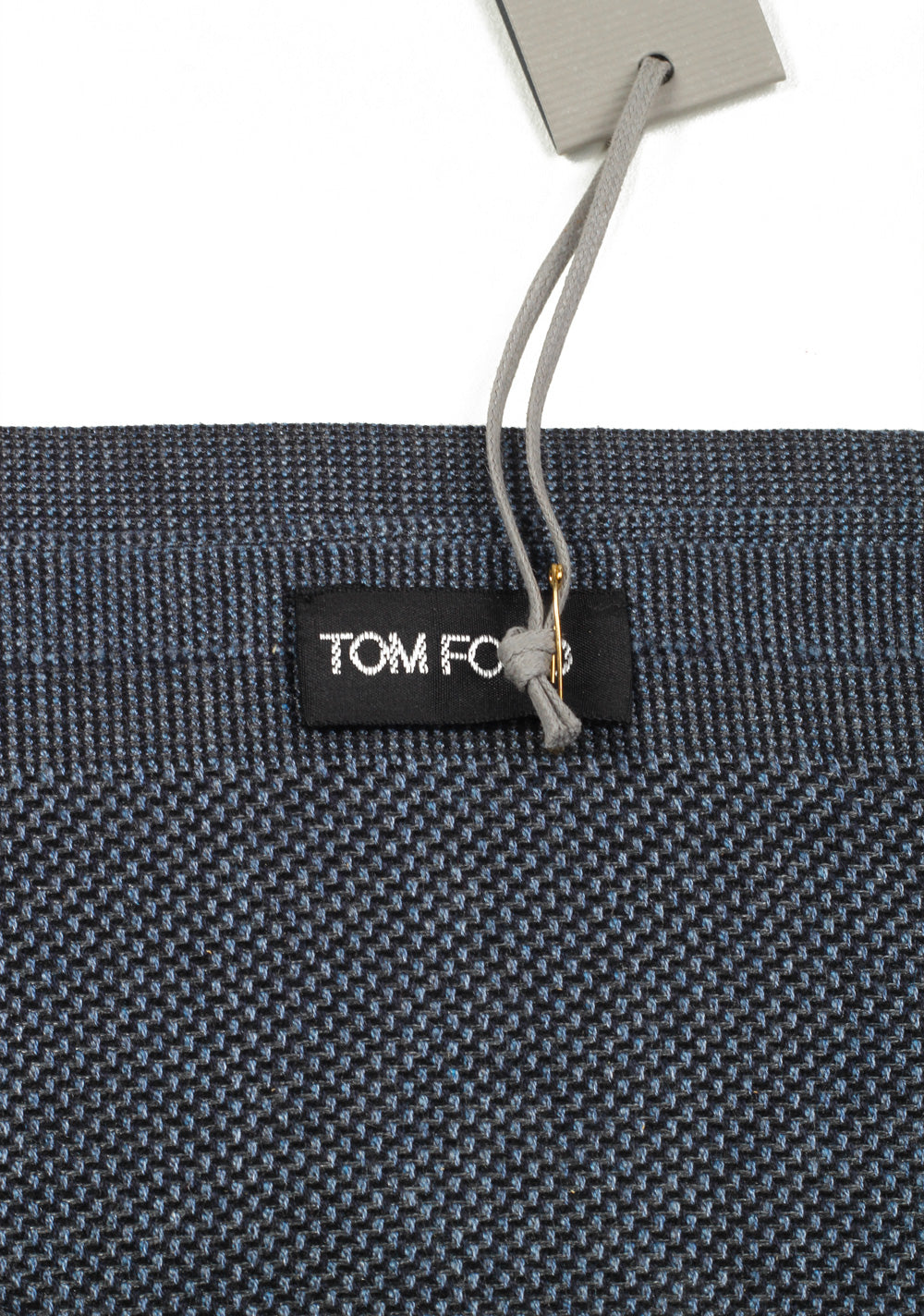 Tom Ford Blueish Gray Silk Signature Scarf 70" / 22"