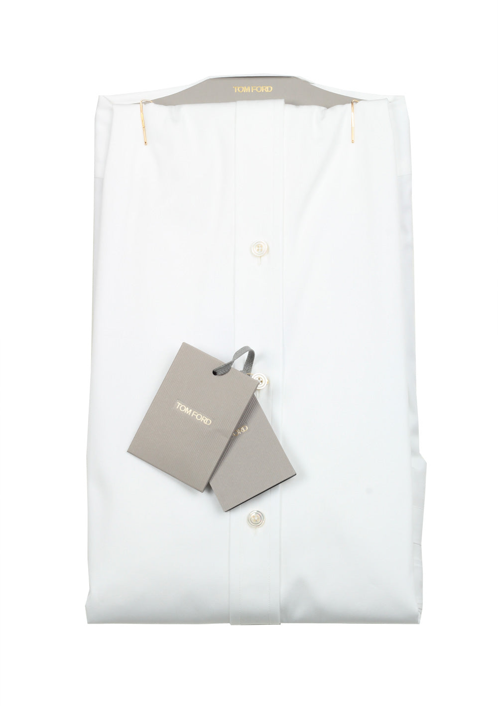 TOM FORD White Signature Dress Shirt Barrel Cuffs