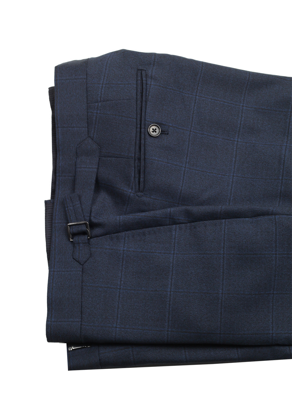 TOM FORD Shelton Blue Checked Suit Size 52 / 42R U.S. In Wool