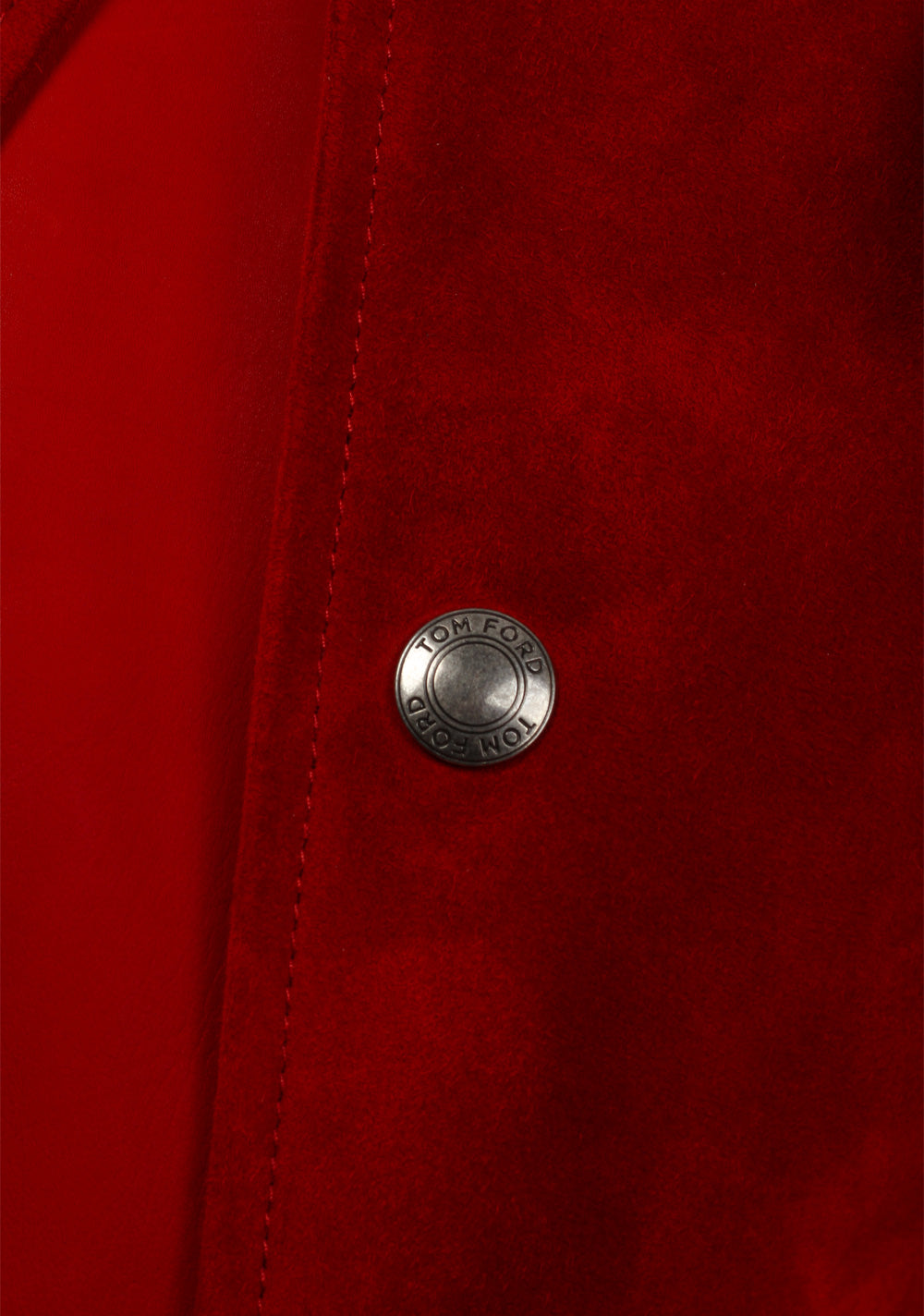 TOM FORD Red Leather Suede Jacket Coat Size 48 / 38R U.S. Outerwear