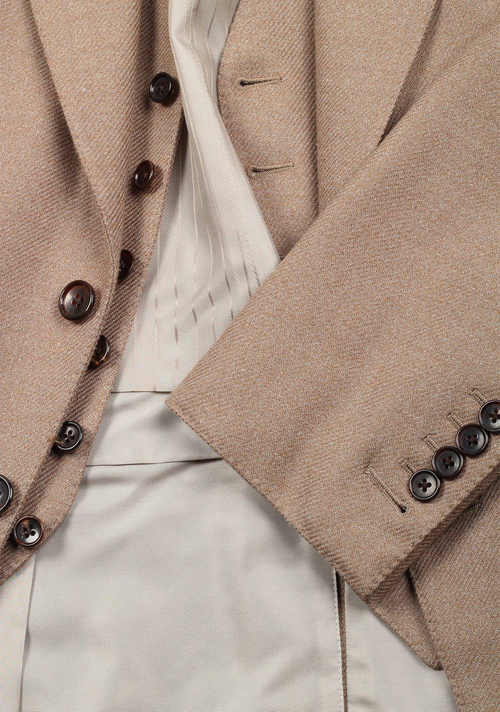 TOM FORD Shelton Solid Camel 3 Piece Suit Size 46 / 36R U.S. Wool