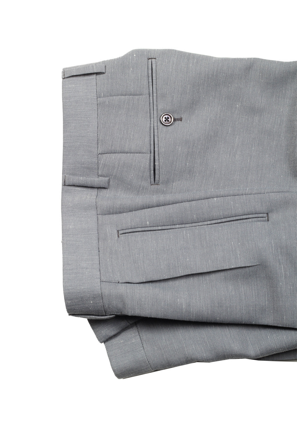 TOM FORD Shelton Gray Suit Size 46 / 36R U.S. In Wool Linen Mohair