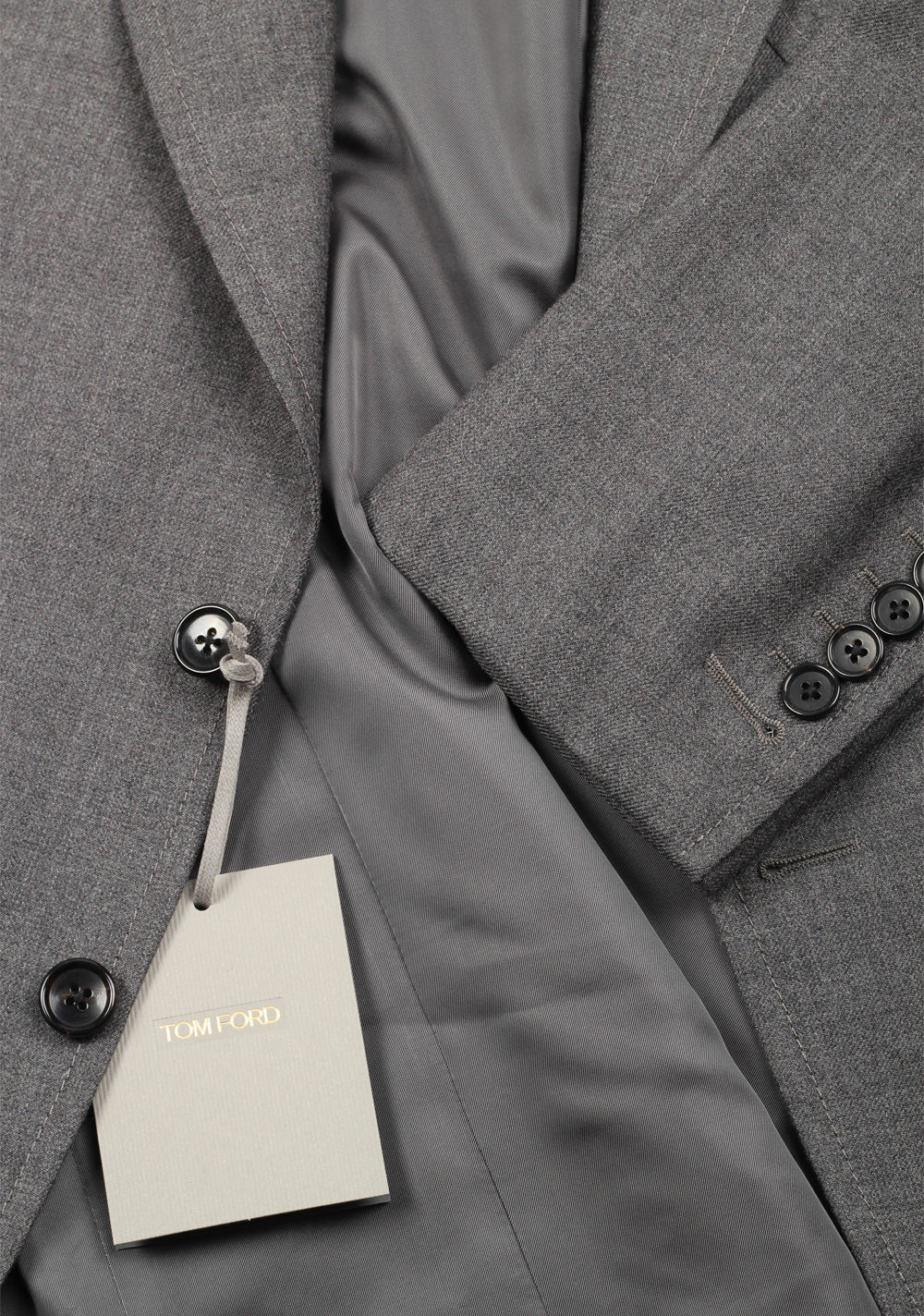 TOM FORD Shelton Gray Suit Size 46 / 36R U.S. In Wool