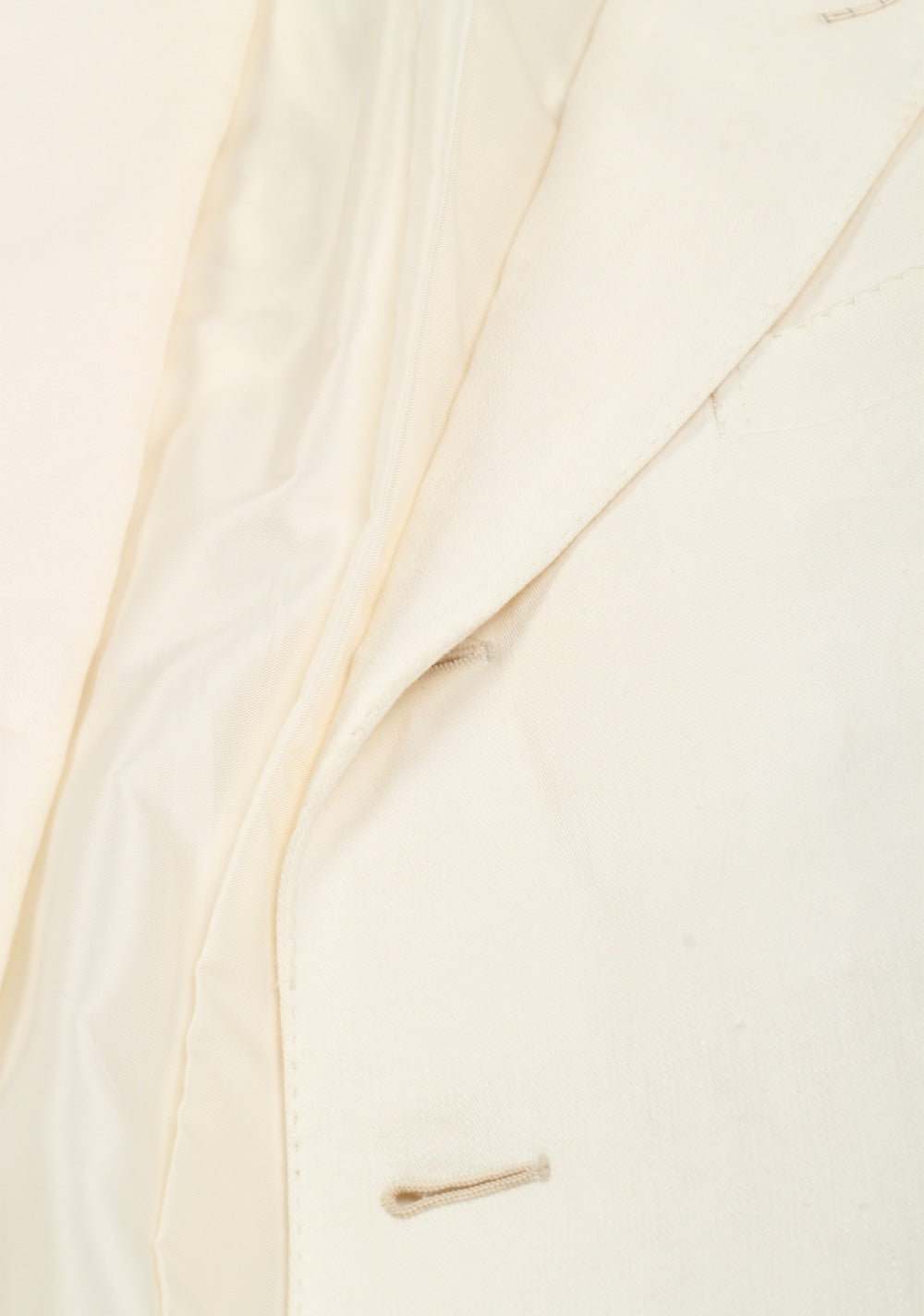 TOM FORD Regency Solid Off White Suit Size 46 / 36R U.S. Linen Base B