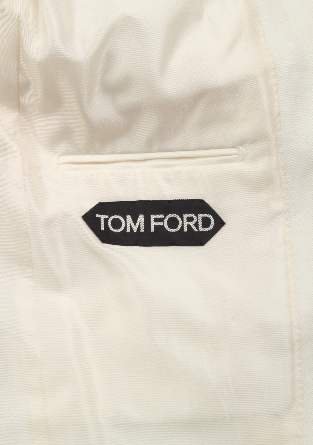 TOM FORD Regency Solid Off White Suit Size 46 / 36R U.S. Linen Base B