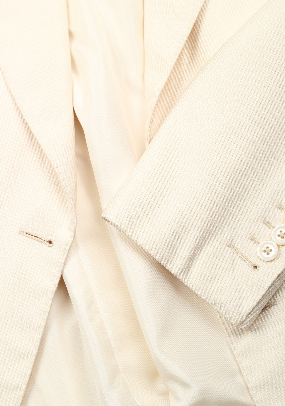 TOM FORD Shelton Double Breasted Off White Sport Coat Size 46 / 36R U.S. In Silk