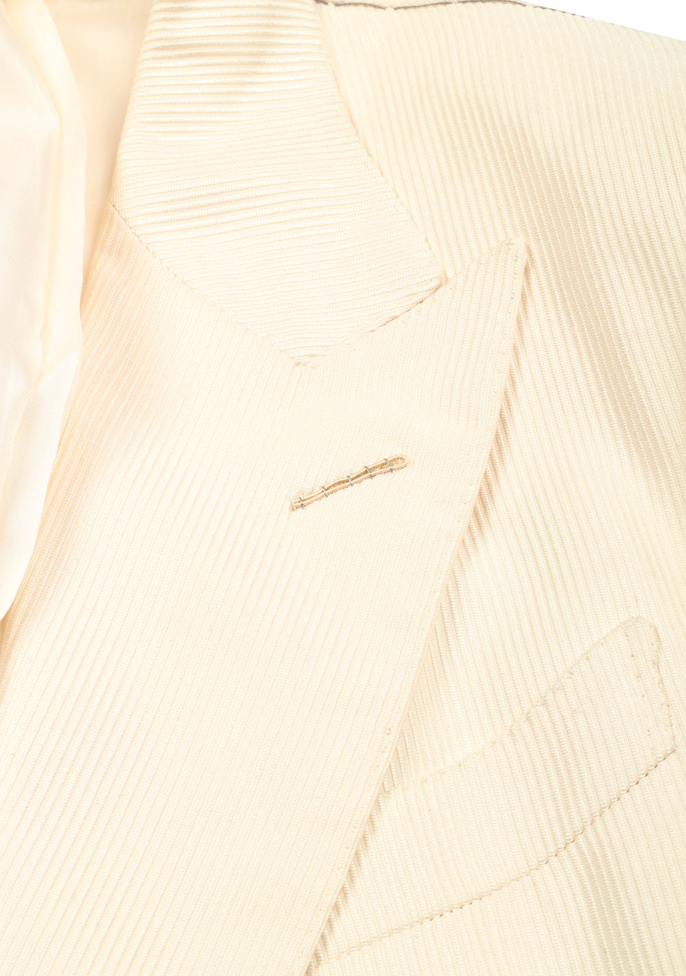 TOM FORD Shelton Double Breasted Off White Sport Coat Size 46 / 36R U.S. In Silk