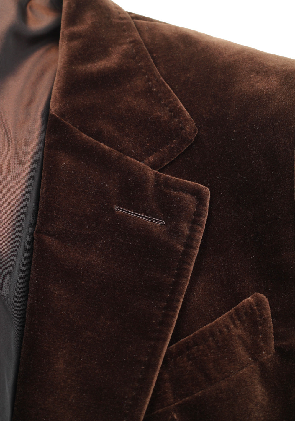 TOM FORD Shelton Brown Velvet Sport Coat Size 46 / 36R In Cotton