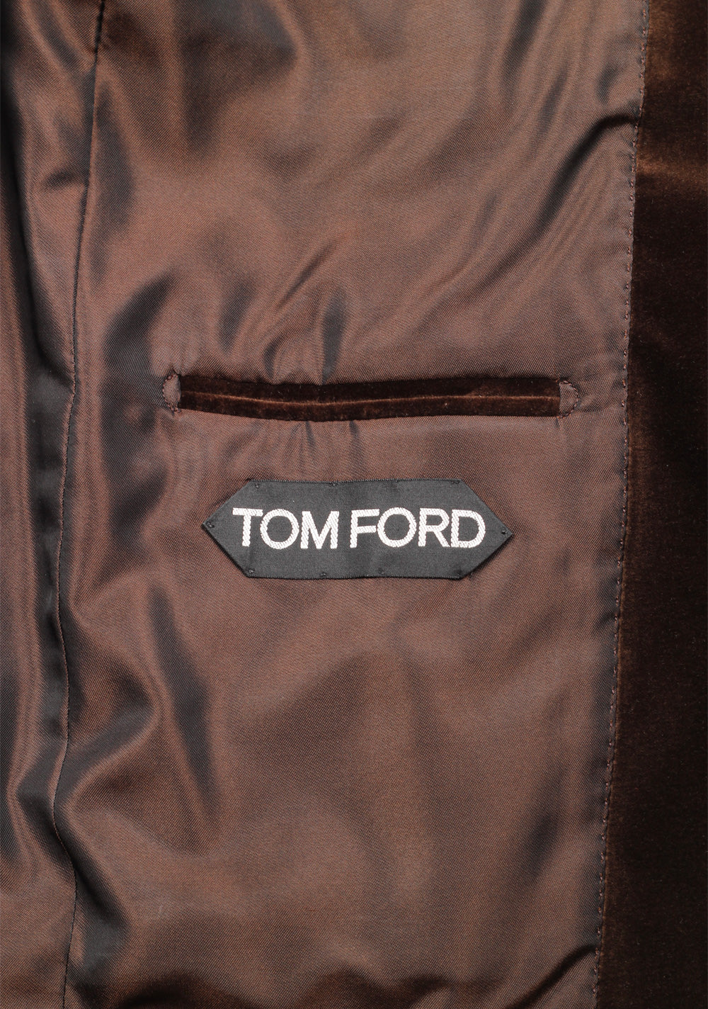 TOM FORD Shelton Brown Velvet Sport Coat Size 46 / 36R In Cotton
