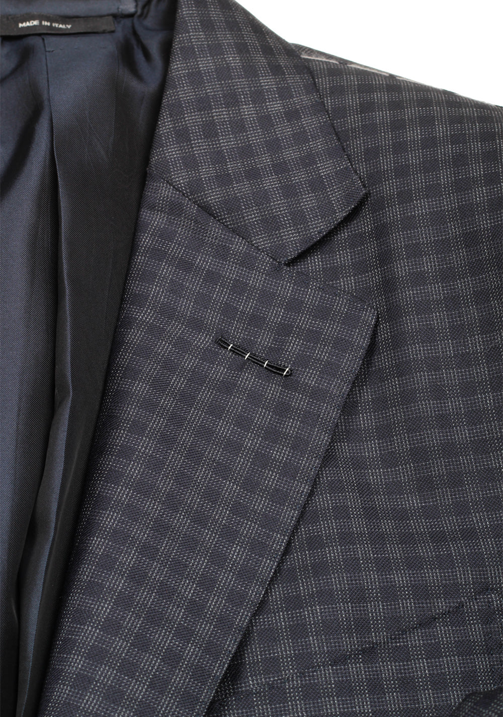 TOM FORD O'Connor Checked Blue Sport Coat Size 46 / 36R Fit Y