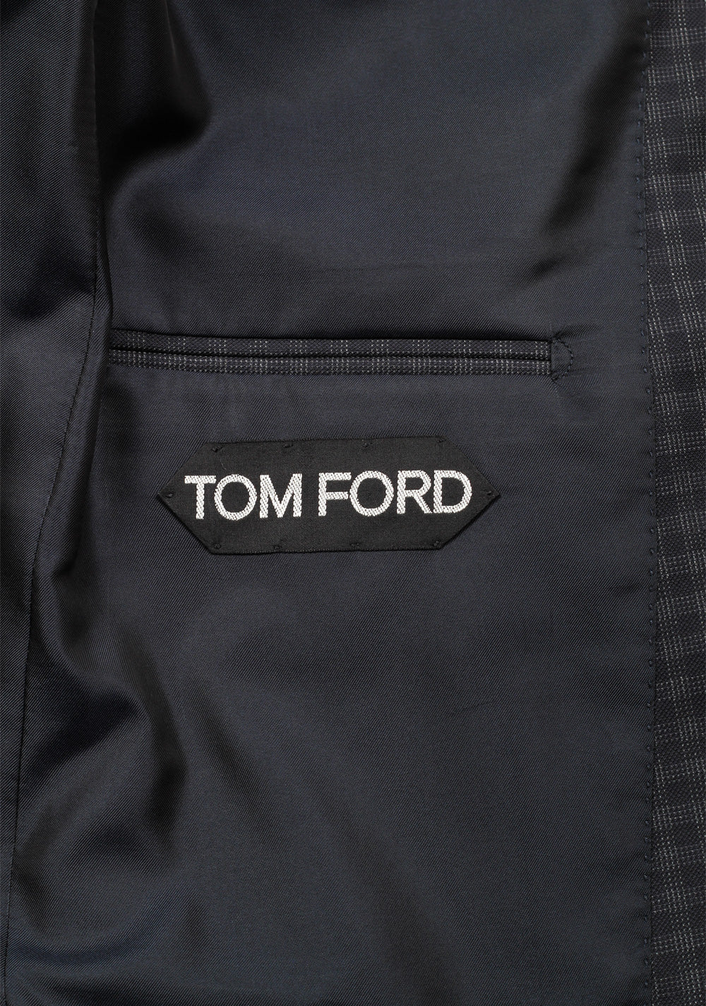 TOM FORD O'Connor Checked Blue Sport Coat Size 46 / 36R Fit Y