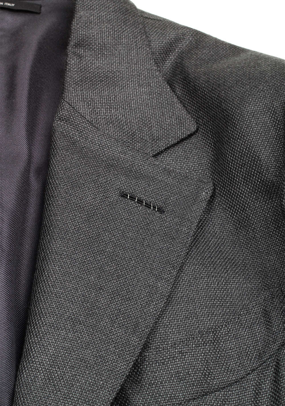 TOM FORD Shelton Gray Sport Coat Size 46 / 36R In Silk Cashmere