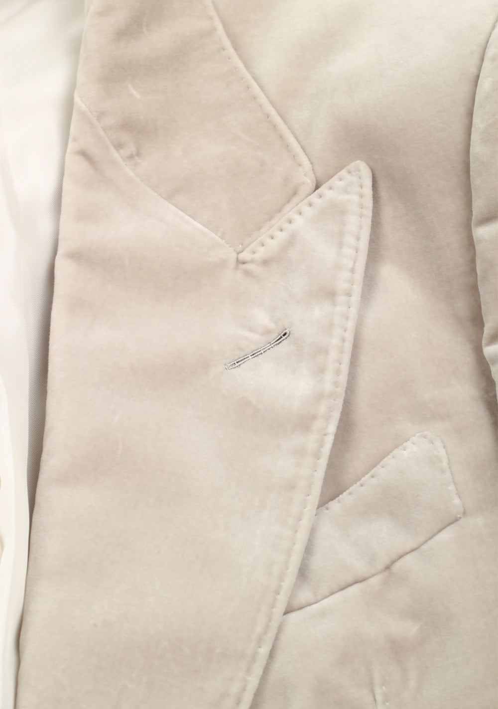 TOM FORD Shelton Velvet Beige Sport Coat Size 50 / 40R U.S. Cotton