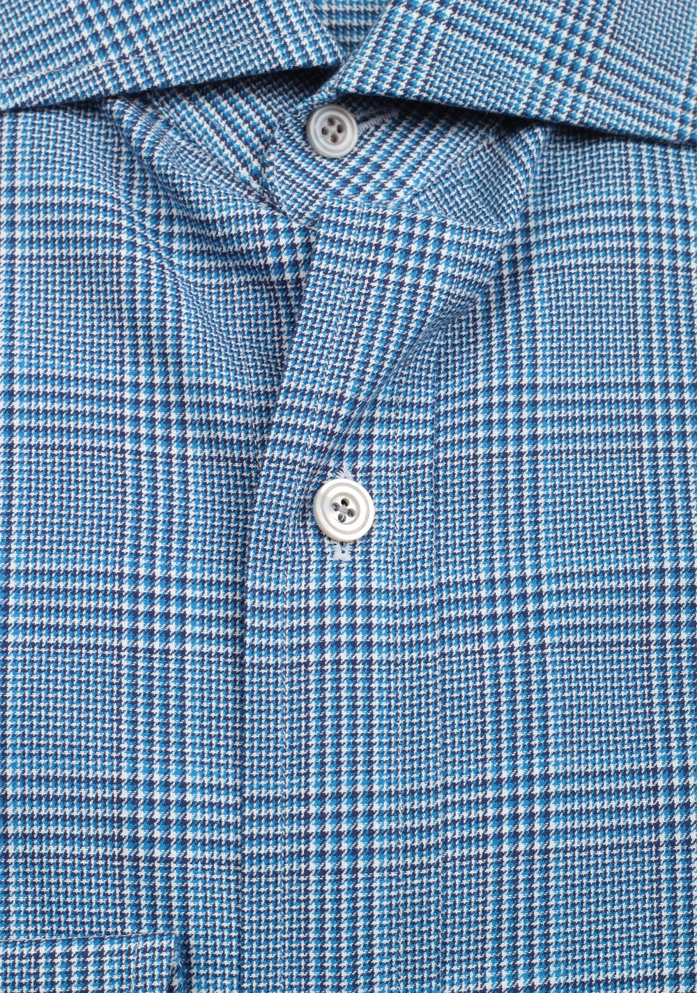 TOM FORD Checked White Blue Shirt Size 41 / 16 U.S.