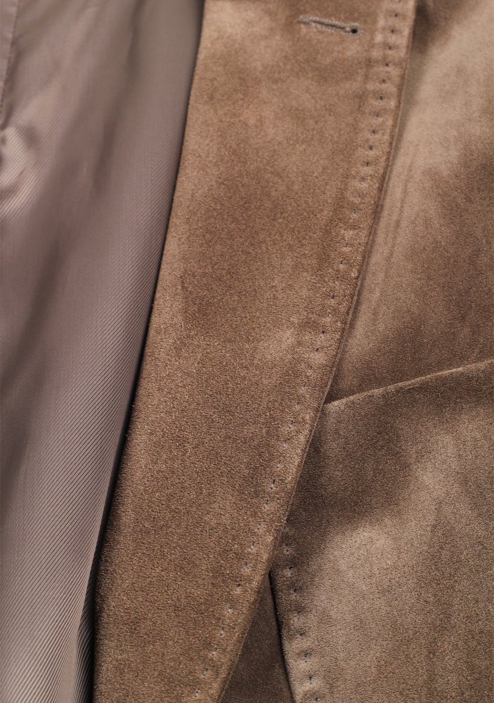 Brioni Grayish Brown Suede Sport Coat In Calf Leather