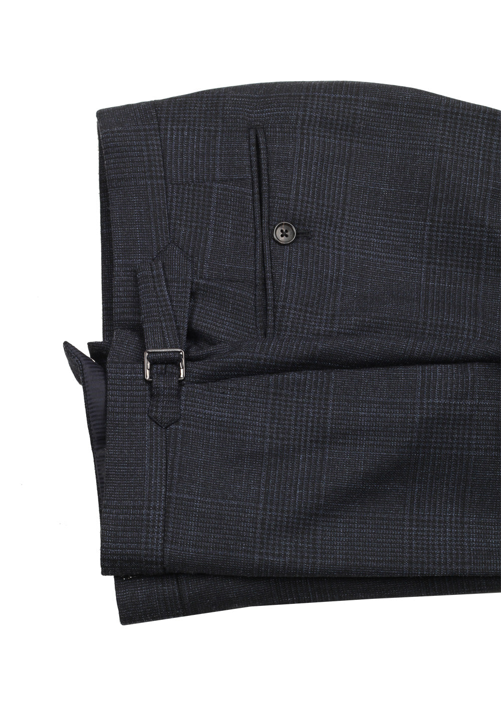 TOM FORD Shelton Blue Gray Checked Suit Size 46 / 36R U.S.