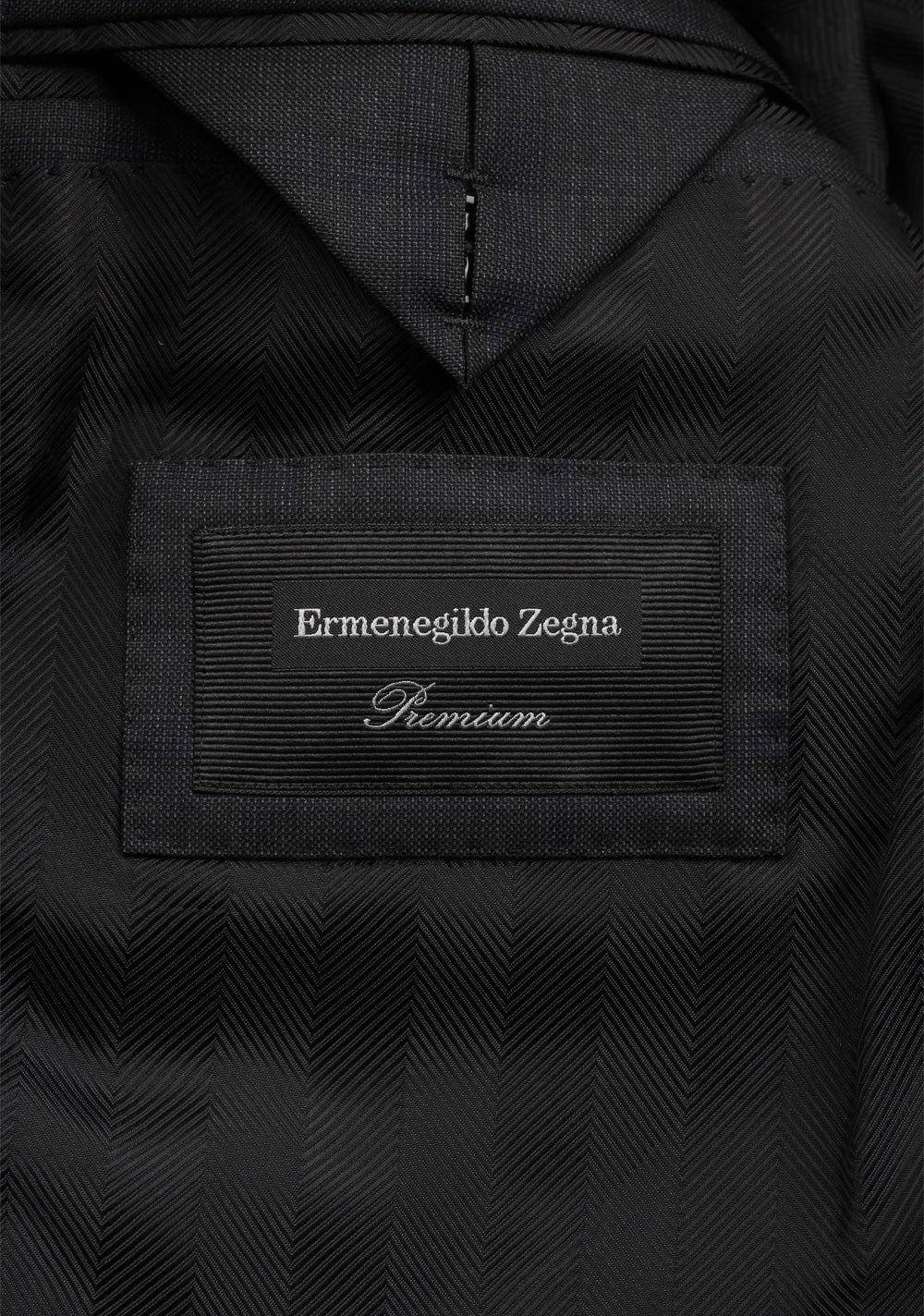 Ermenegildo Zegna Premium Couture Gray Checked Suit