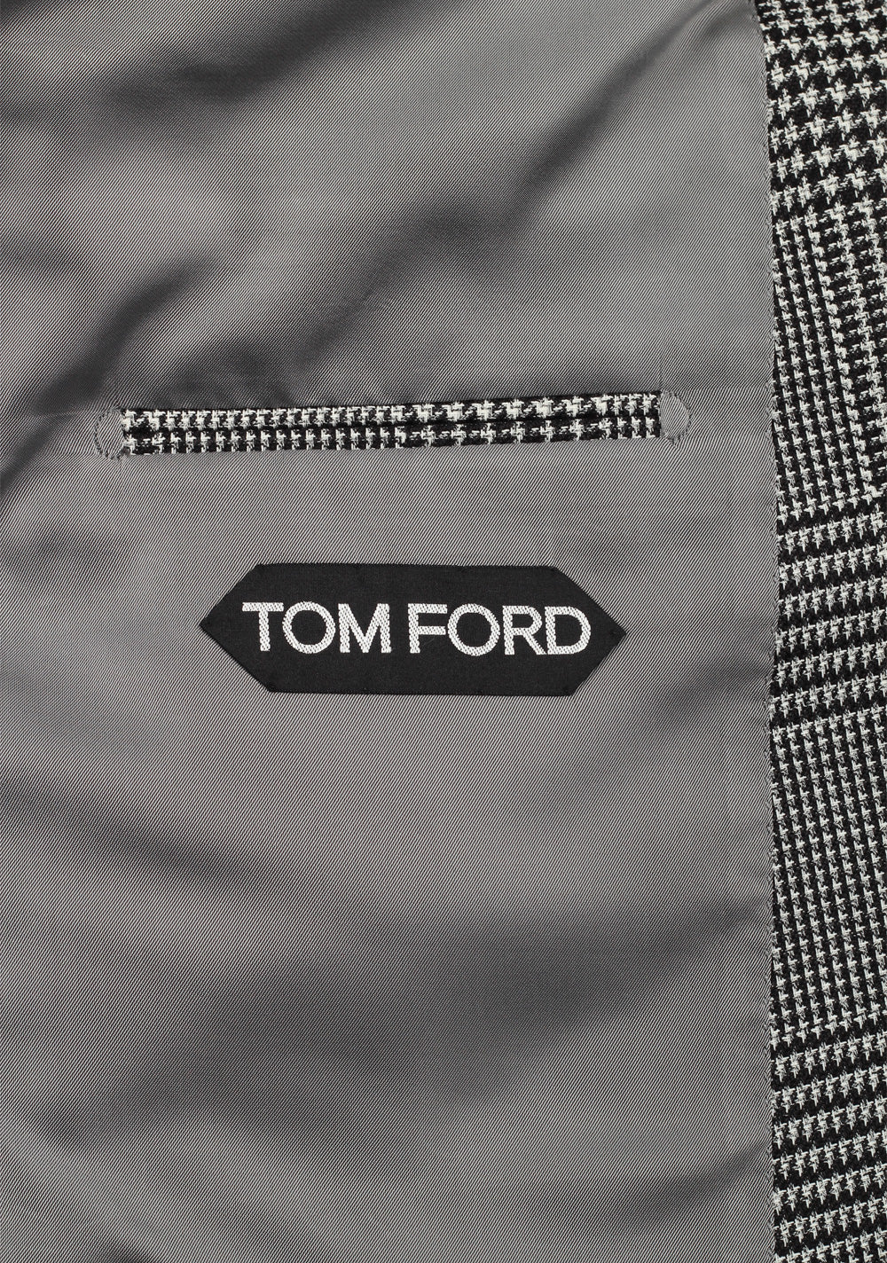 TOM FORD Shelton Black White Checked Suit